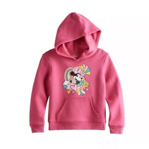 NWT Jumping Beans x Disney Pink Mini Mouse Graphic Hooded Pullover Sweatshirt 6